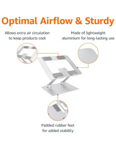 Soporte Ergonómico para Laptop Amazon Basics Ajustable 25.4 cm 2