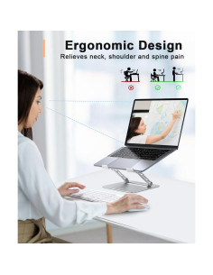 Soporte Ajustable para Laptop Aoviho Plata 10-15.6" Ergonómico 2