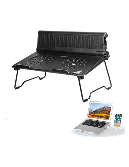 Soporte de Laptop COOSKIN Plegable y Ventilado 30x26cm Negro