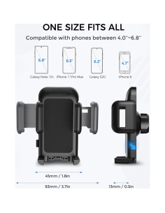 Soporte para Teléfono Móvil VSSMSSA CA051B CD Negro Ajustable 2