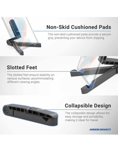 Soporte Plegable para Tabletas ARKON IPM-TAB1 7-12" Negro