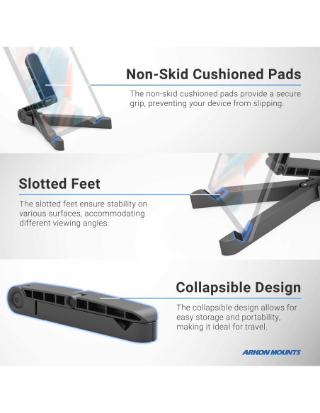 Soporte Plegable para Tabletas ARKON IPM-TAB1 7-12" Negro