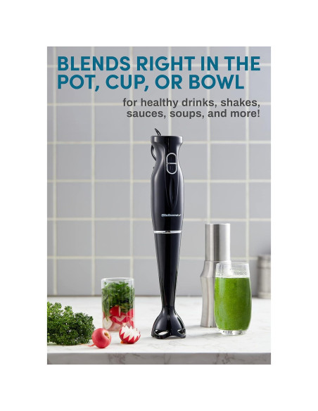 Batidora de Inmersión Elite Gourmet EHB3201 300W 2 Velocidades