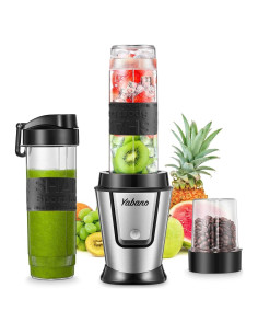 Batidora Personal Yabano 500W 3 en 1 con Botellas 600ml