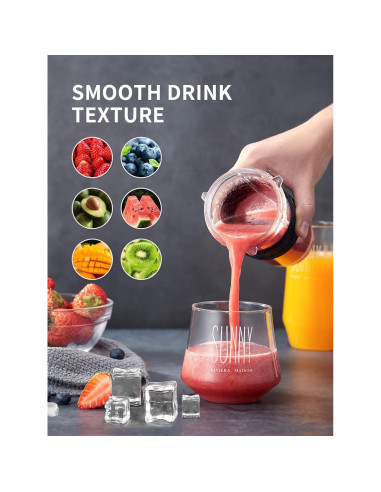 Batidora Personal Yabano 500W 3 en 1 con Botellas 600ml