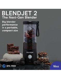Licuadora Portátil BlendJet 2 16oz Recargable USB-C Negra 2