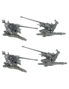Artillería Flak 37 BMC WW2 4 Piezas Accesorios Plástico