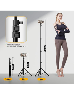 Trípode EMART para Teléfono Celular 132 cm Ajustable 2