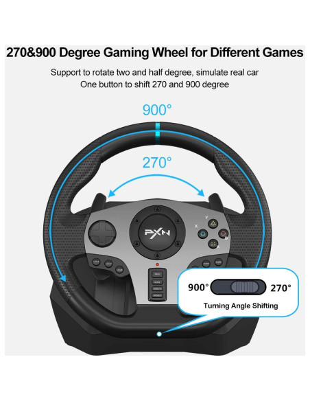 Volante de Carreras PXN V9 para PC, PS4, Xbox y Switch
