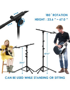 Soporte de Micrófono K KASONIC Trípode Ajustable 73-132 cm 2