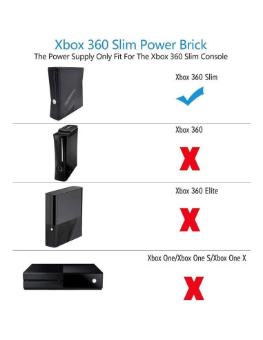 Adaptador de CA YUDEG para Xbox 360 Slim 100-240V