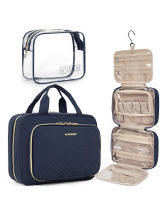 BAGSMART Bolsa de Aseo Colgante Grande Navy TSA 30,99x22,86x10,16 cm