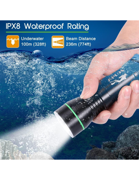 Linterna de Buceo APLOS AP30 3000lm IPX8 Recargable
