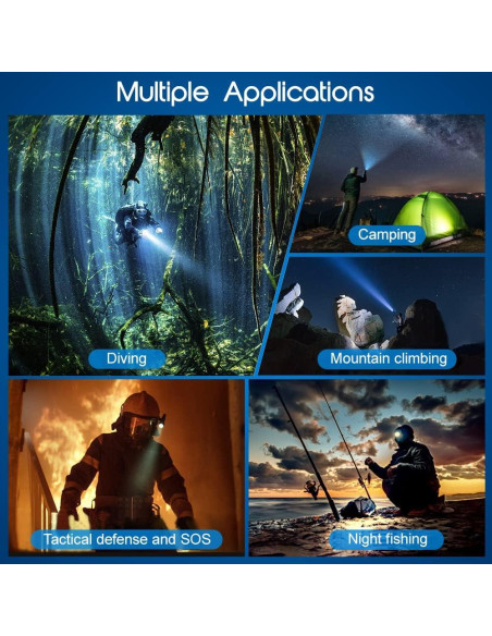 Linterna de Buceo APLOS AP30 3000lm IPX8 Recargable