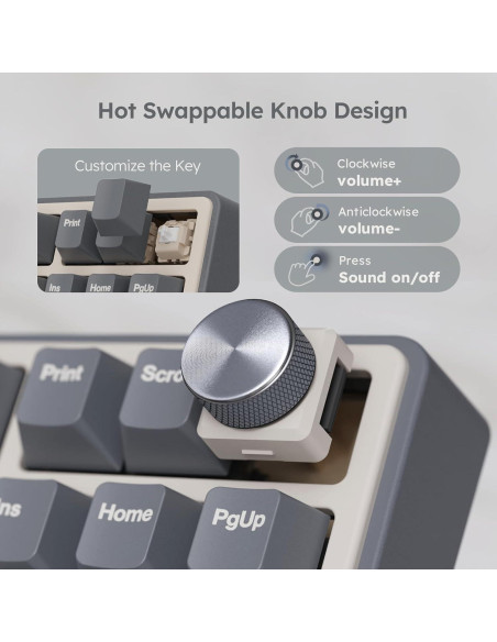 Teclado Mecánico RK Royal Kludge R87 Pro 75% RGB 88 Teclas