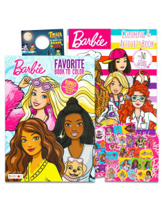 Set de Libros para Colorear Barbie 2 en 1 con Stickers