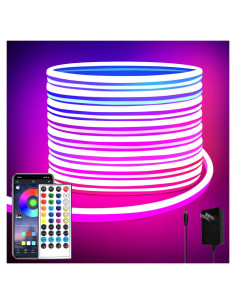 Tira de Luces LED Neón 10m Segrass RGB IP65 Control Remoto