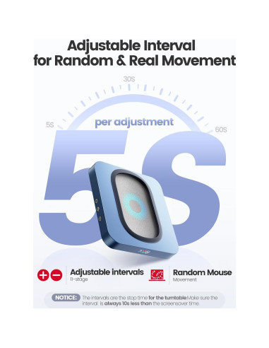 Mover de Ratón Vaydeer Ampliado con Pantalla LED y Botones