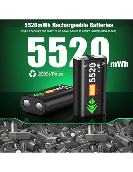 Estación de Carga DINOSTRIKE para 2 Controladores Xbox