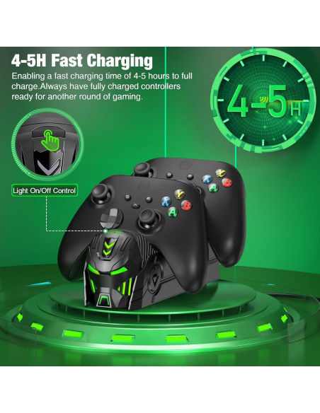 Estación de Carga DINOSTRIKE para 2 Controladores Xbox