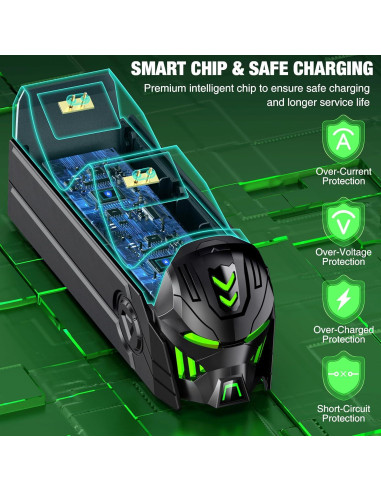 Estación de Carga DINOSTRIKE para 2 Controladores Xbox