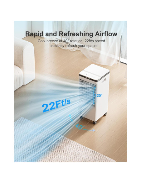 Acondicionador de Aire Portátil ZENGALEFLOW 3 Velocidades 7L