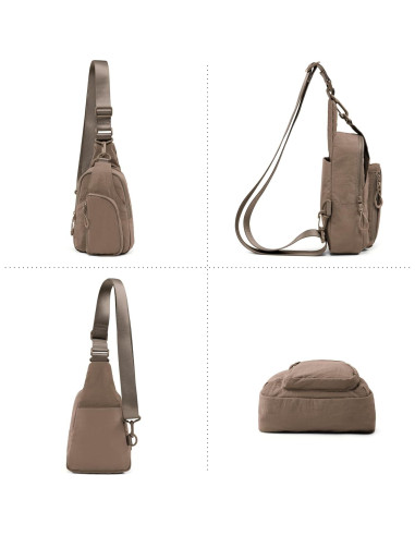 Bolsa Cruzada ODODOS Diaria Ajustable Impermeable 22x15cm