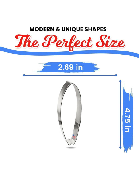 Cortador de Galletas Tabla de Surf Foose B1723 12.1 cm Plata Cortador de Galletas Tabla de Surf Foose B1723 12.1 cm Plata