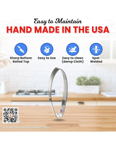 Cortador de Galletas Tabla de Surf Foose B1723 12.1 cm Plata