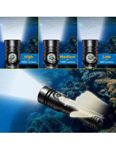 Linterna de Buceo Wurkkos DL02 3000 Lúmenes IPX8 100M 2