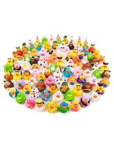 Paquete de 100 Patos de Goma Flotantes 5.8 cm - Juguetes de Baño