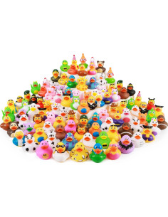 Paquete de 100 Patos de Goma Flotantes 5.8 cm - Juguetes de Baño 2