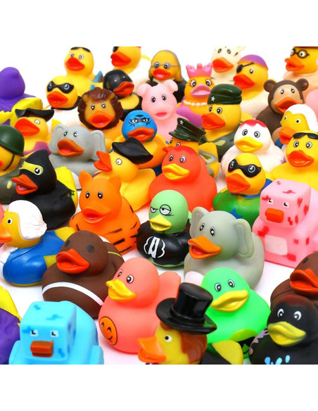 Paquete de 100 Patos de Goma Flotantes 5.8 cm - Juguetes de Baño