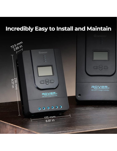 Controlador de Carga Solar MPPT Renogy 40A 12V/24V LCD