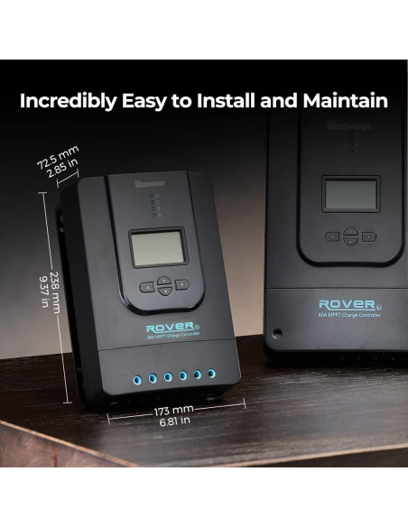 Controlador de Carga Solar MPPT Renogy 40A 12V/24V LCD