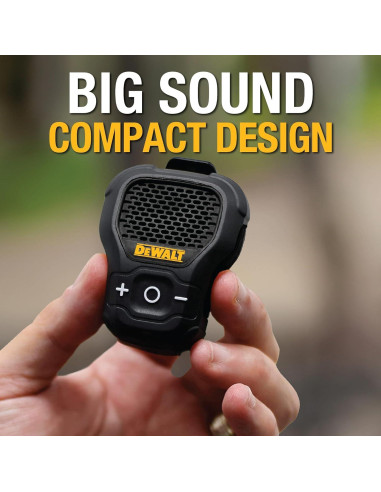 Altavoz Bluetooth DEWALT Portátil Resistente al Agua Negro
