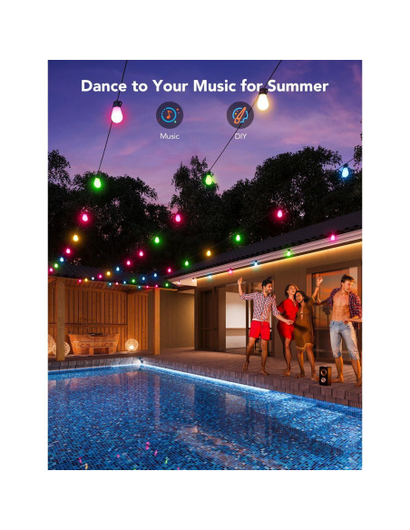 Luces de Cadena Inteligentes Govee H7021 29.26m RGBIC IP65