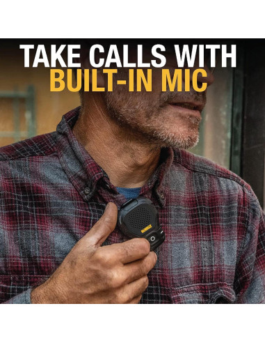 Altavoz Bluetooth DEWALT Portátil Resistente al Agua Negro