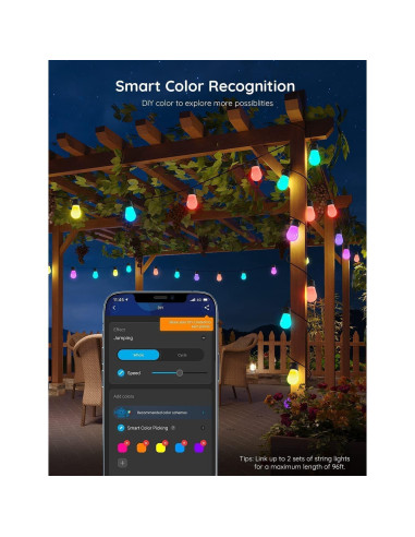 Luces de Cadena Inteligentes Govee H7021 29.26m RGBIC IP65