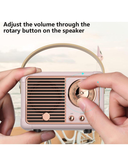 Altavoz Bluetooth Retro Baolira HM11 Beige Portátil 4.5W