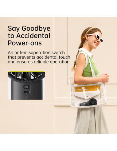 Ventilador de Mano JISULIFE Life4 5000mAh 5 Velocidades