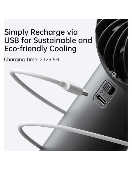 Ventilador de Mano JISULIFE Life4 5000mAh 5 Velocidades