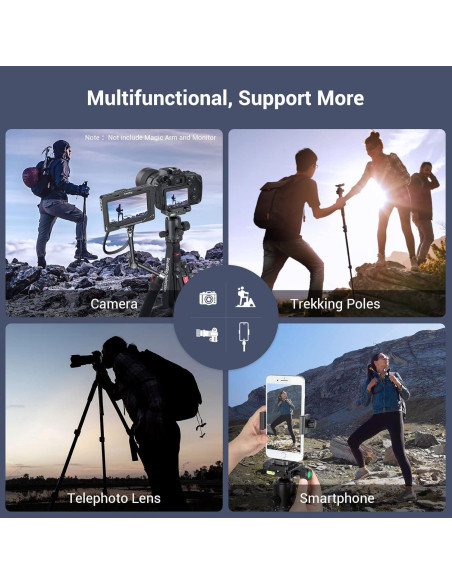 Trípode para cámara SmallRig 15551 2 en 1 71" Aluminio