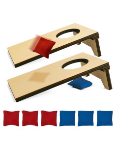 Juego de Cornhole Mini AIWEILUCK 2 Tableros Madera 25.6x18.3cm