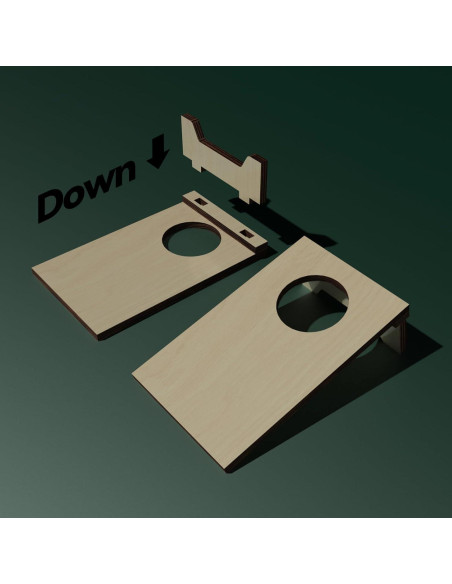 Juego de Cornhole Mini AIWEILUCK 2 Tableros Madera 25.6x18.3cm