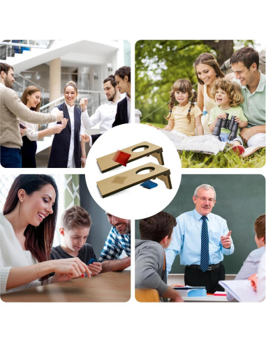 Juego de Cornhole Mini AIWEILUCK 2 Tableros Madera 25.6x18.3cm