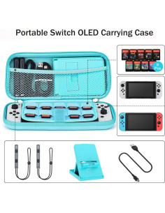 Kit de Accesorios 17 en 1 para Switch OLED Younik Azul 2