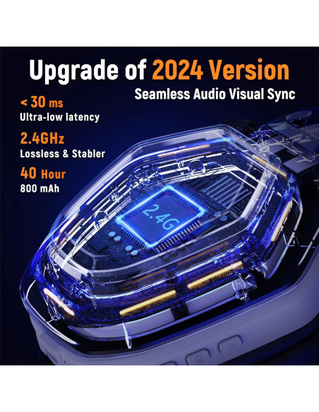 Auriculares Gaming Inalámbricos Ozeino OW810 40h Batería