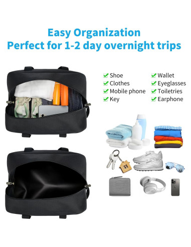 Bolsa de Gimnasio Pequeña Apenze 35.56x20.32x20.32cm Negra