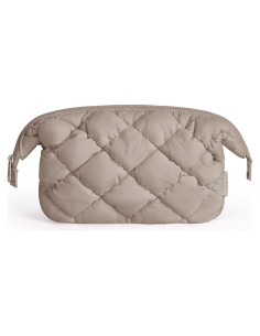 BAGSMART Bolsa de Maquillaje Acolchada 36x17x9 cm Caqui